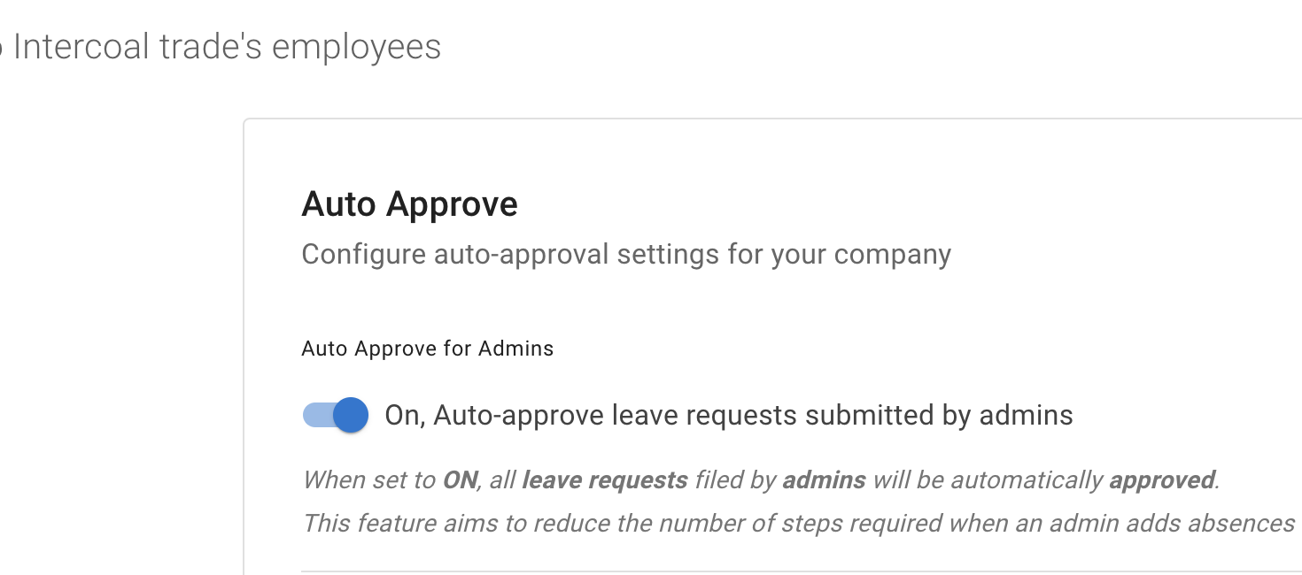 New Auto Approval Option