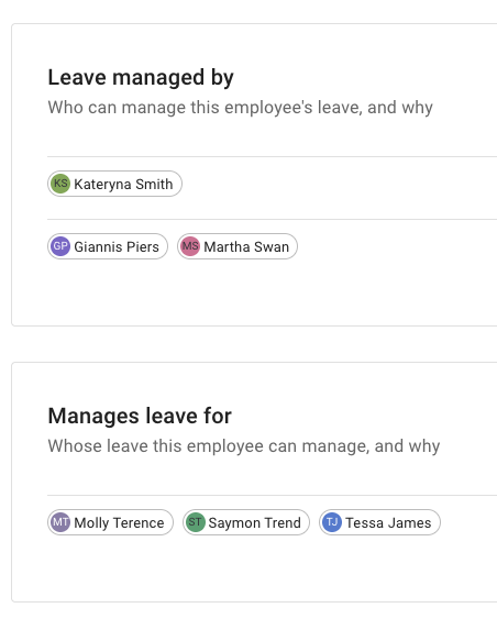New Relations tab in Employee details