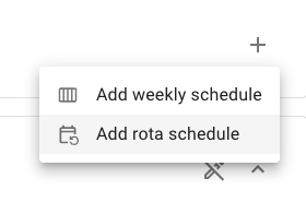 Add weekly schedule or rota schedule options in TimeOff