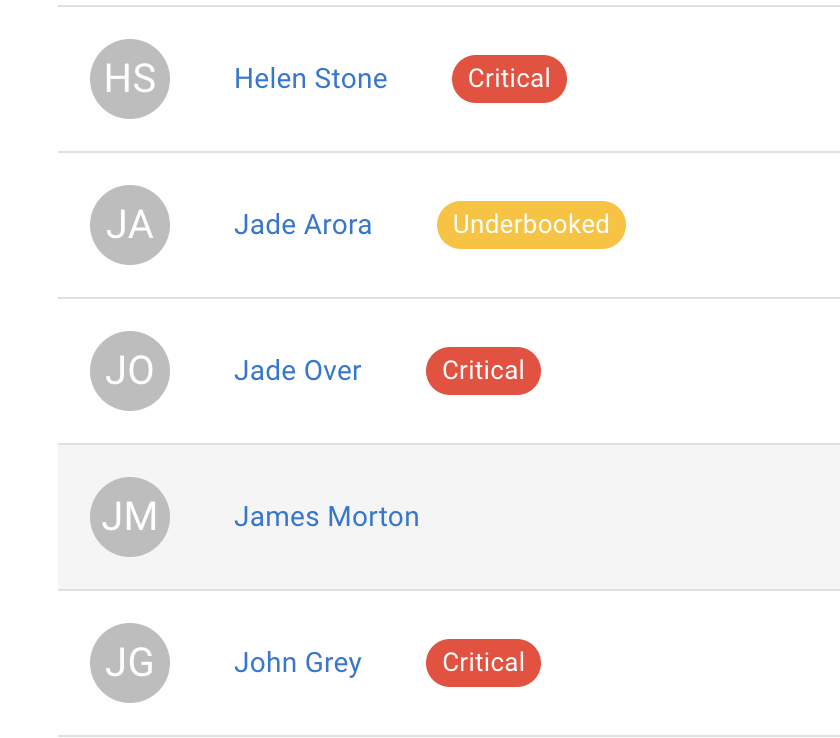 Holiday booking status