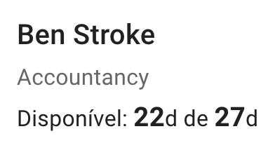 Información emergente de empleado en vista de equipo