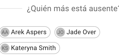 Quién está de vacaciones en el formulario de aprobación