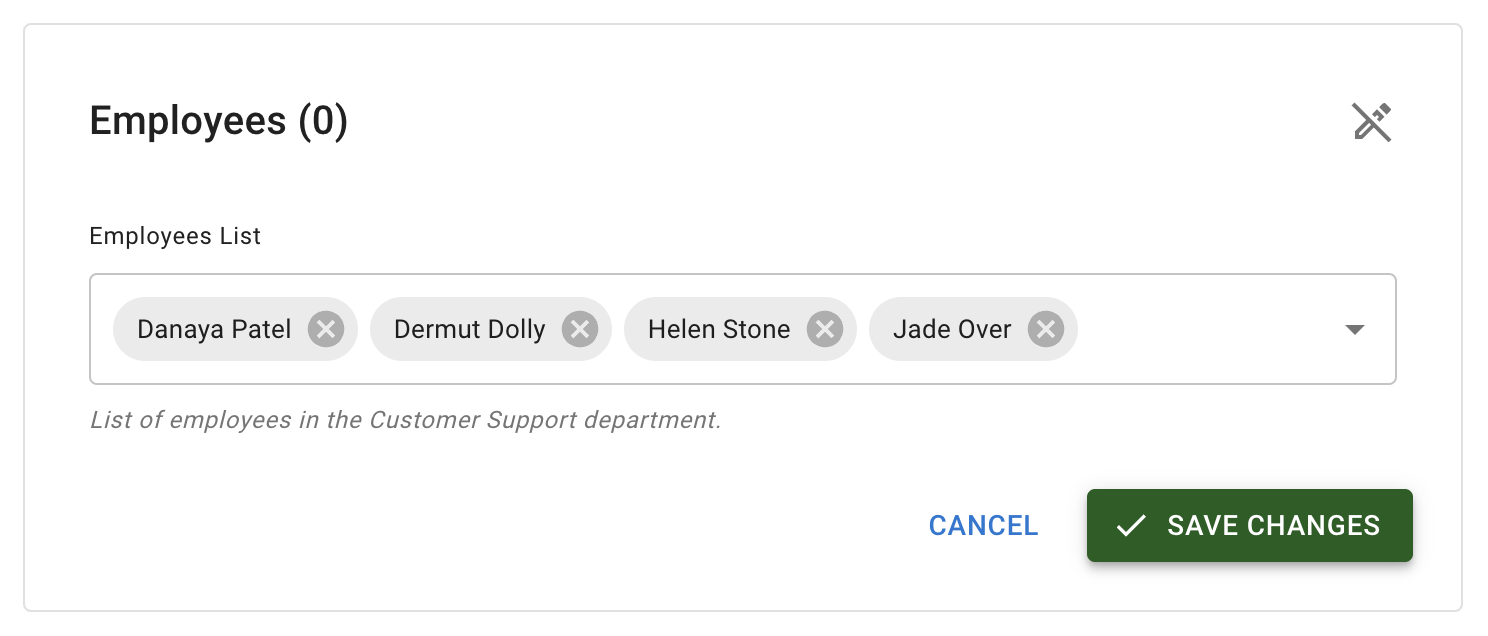 Add employees to department