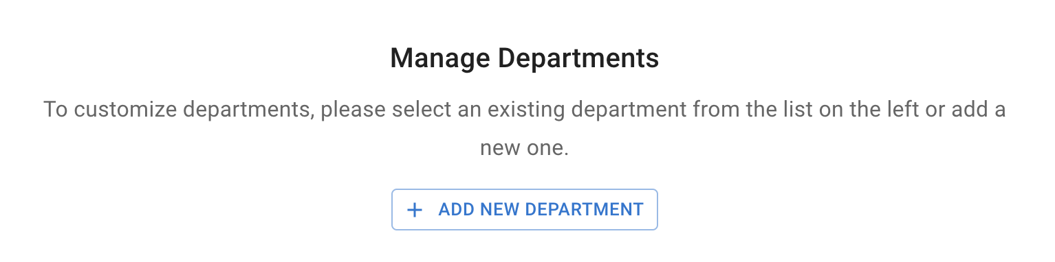 Add new department button