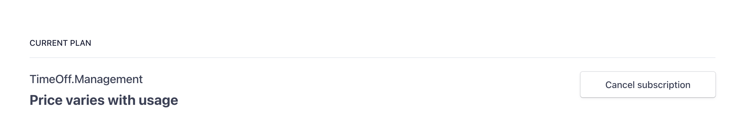 Cancel Stripe subscription