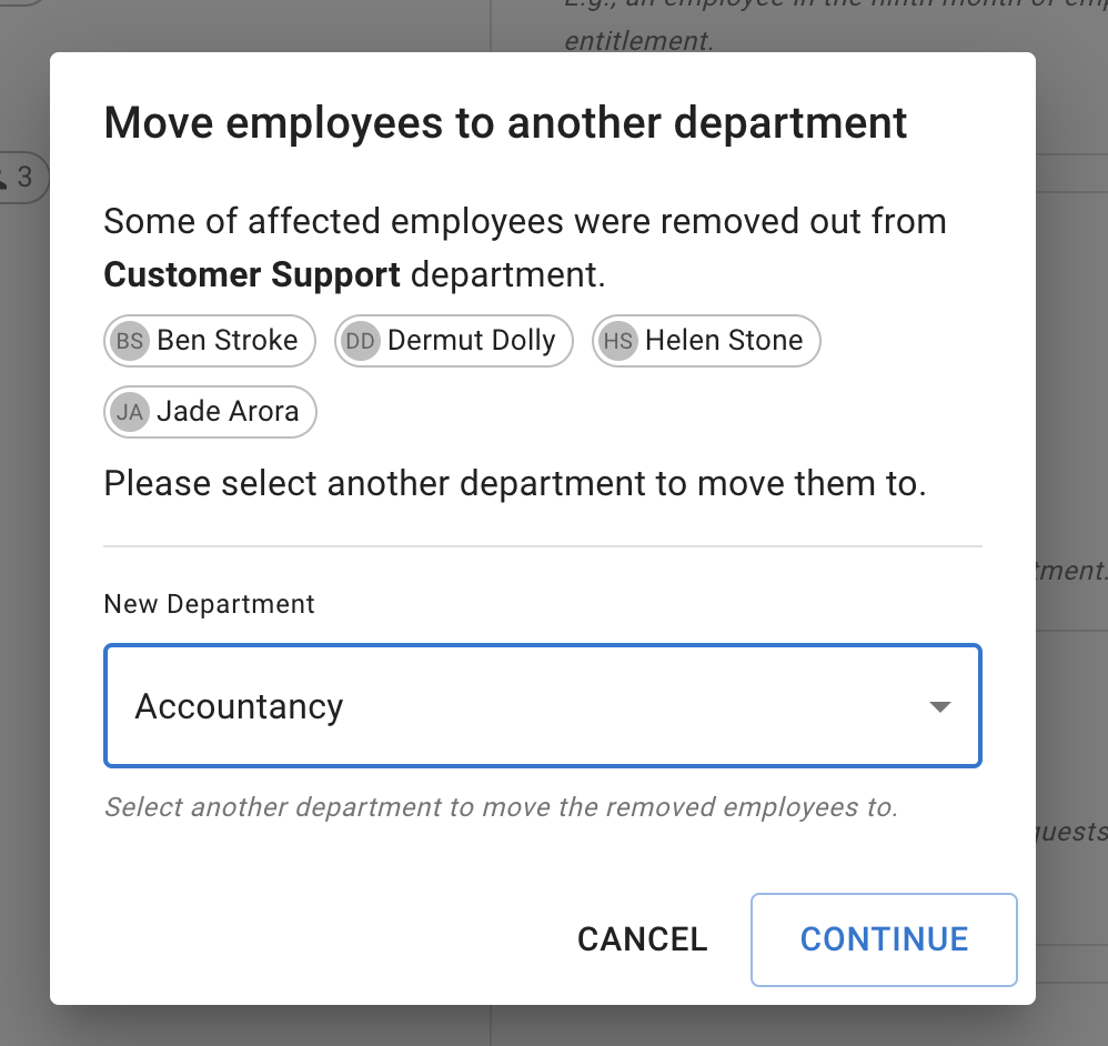Reassign employees