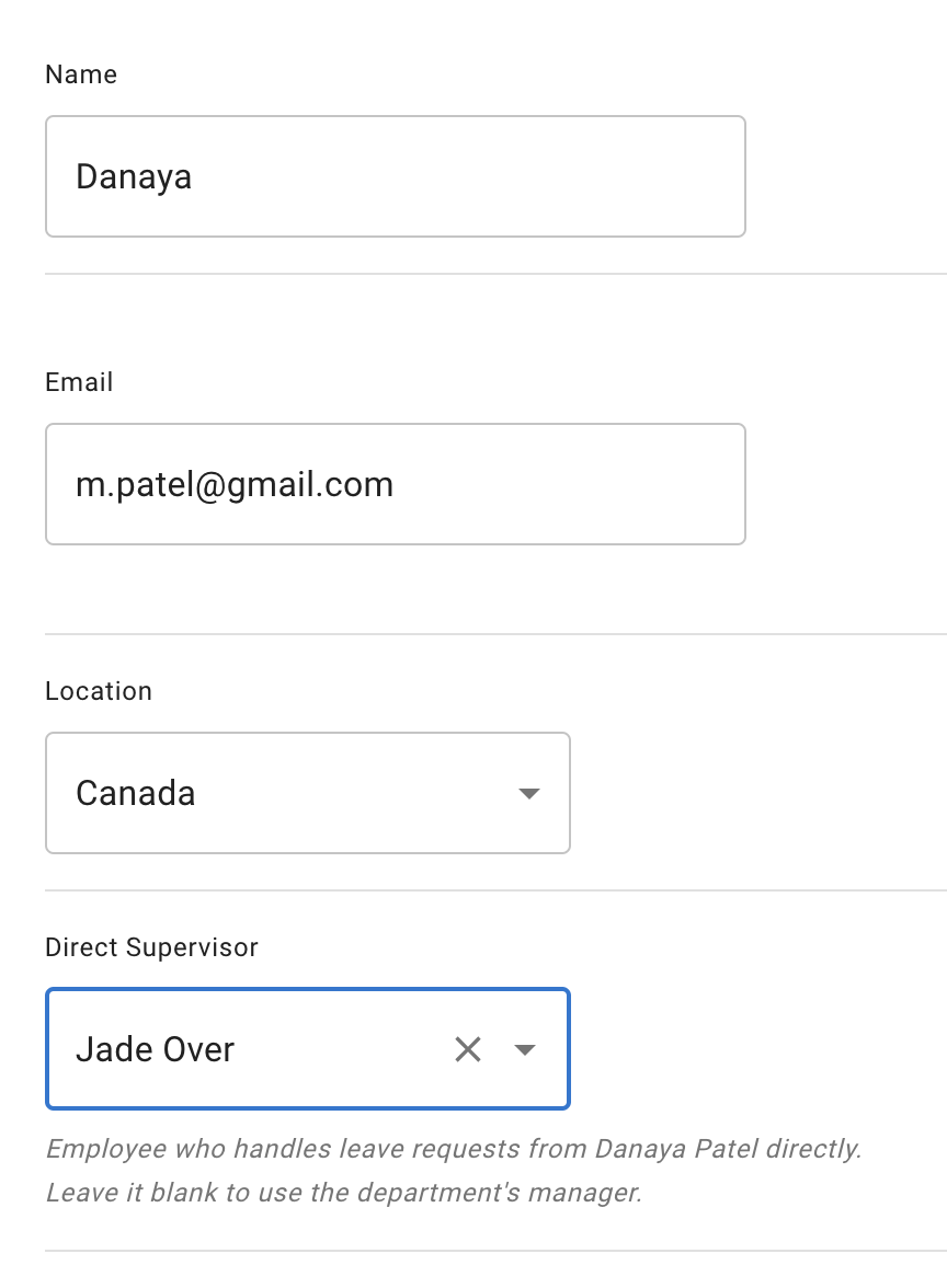 Direct supervisor selection
