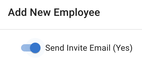 Send invitation toggle