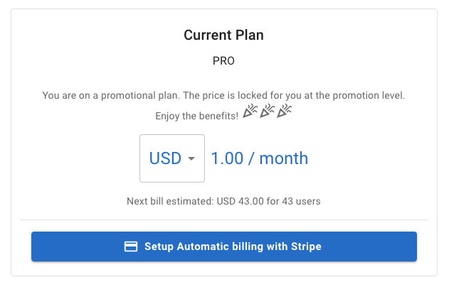 Screen of list of invoice with payment link