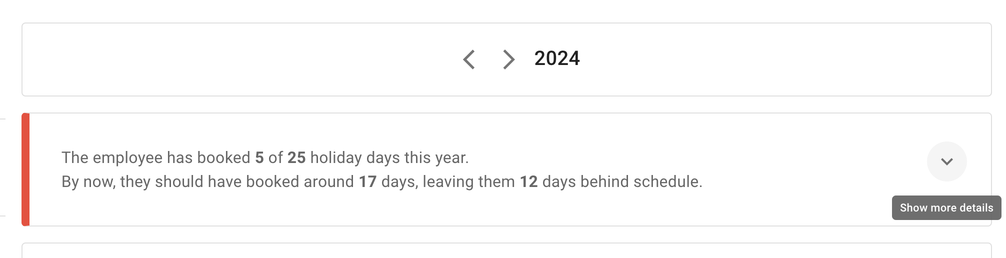 Unused allowance reminder section in Allowance tab