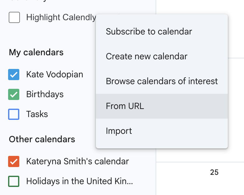 Upload URL into Google Calendar