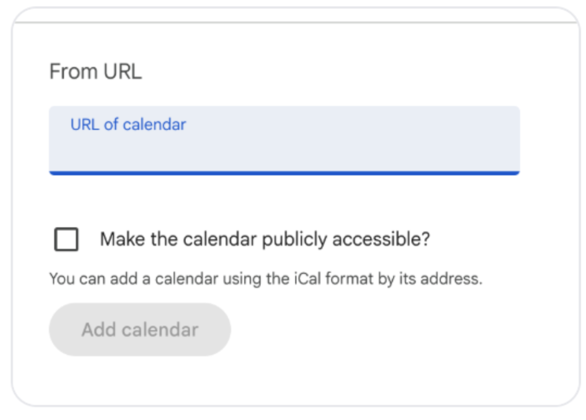 Add URL to Google Calendar