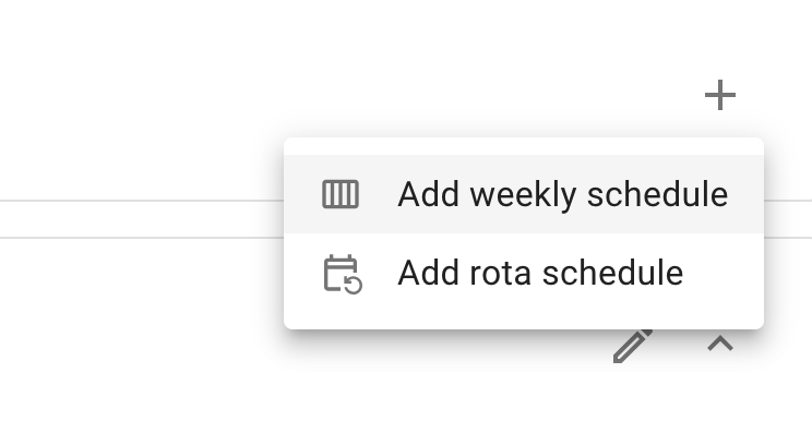 Add employee schedule or rota