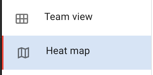 Heat map pop-up menu